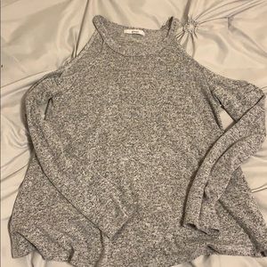 Charcoal colored, long sleeve!